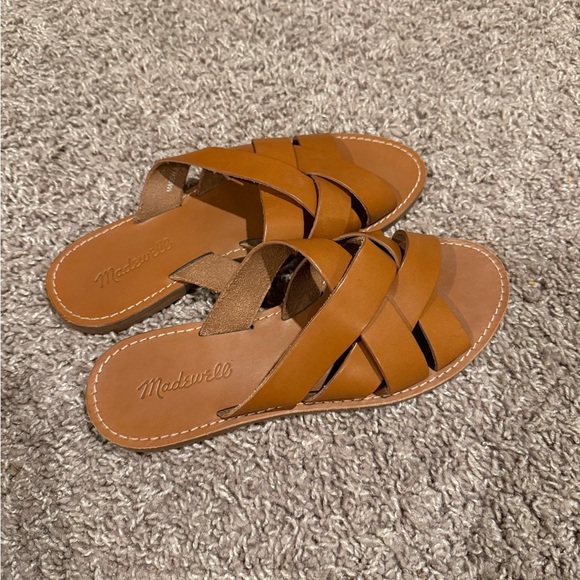 Madewell The Boardwalk Woven Slide Sandals Genuine Leather , size 8.5 - Picture 3 of 6